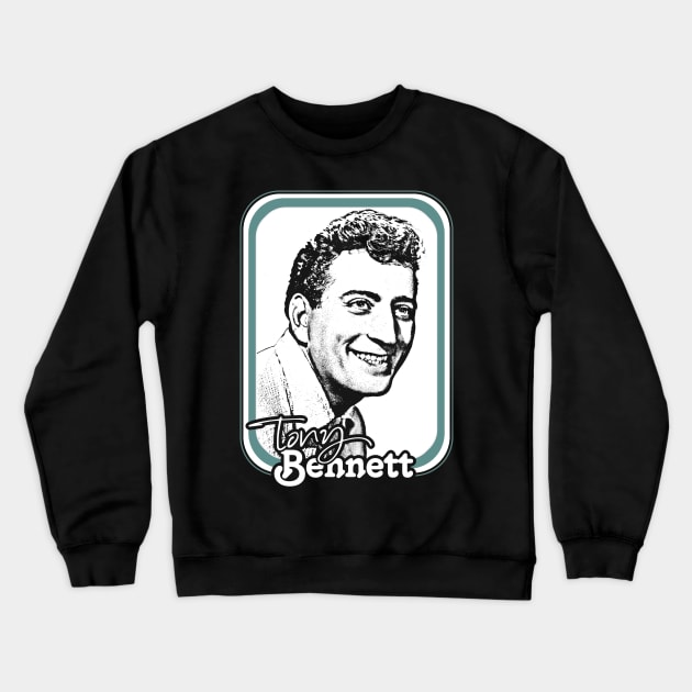 Tony Bennett / Retro Style Fan Design Crewneck Sweatshirt by DankFutura